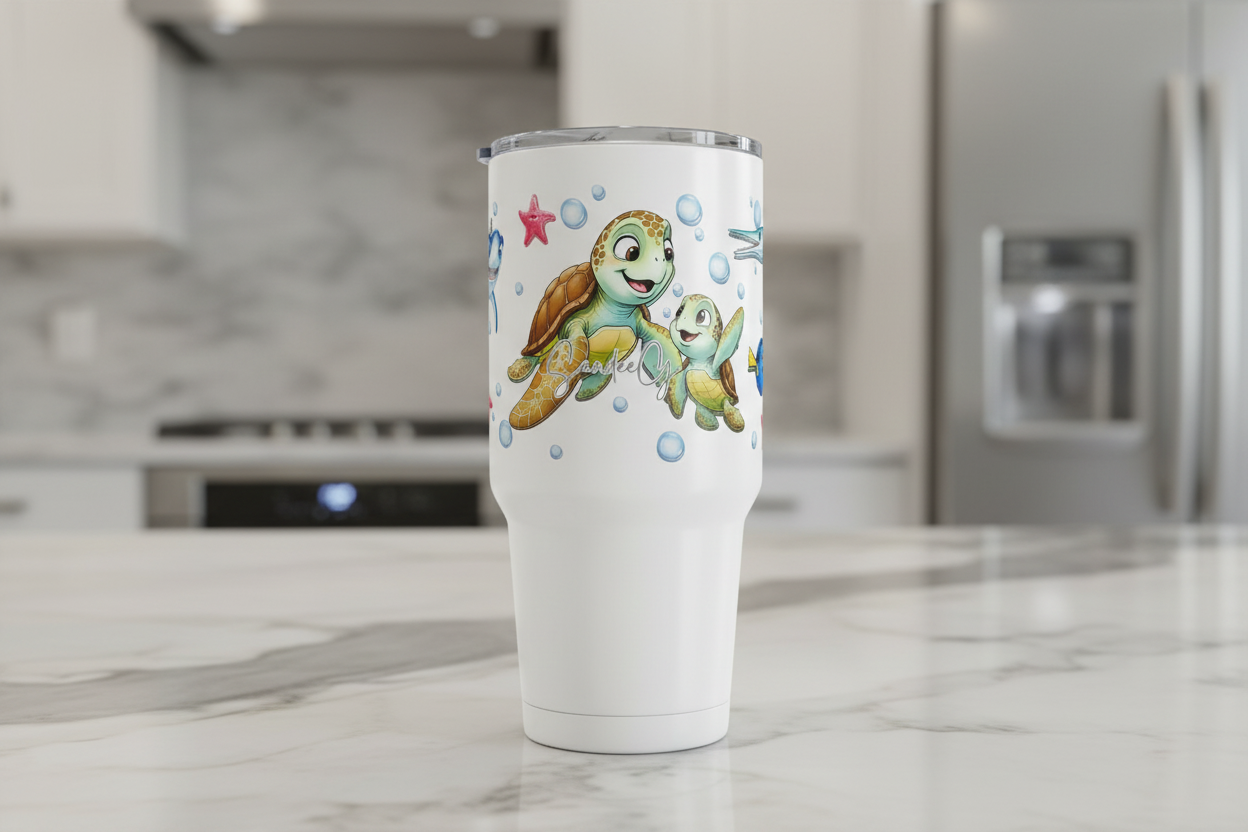 Crush Turtles - UVDTF Wrap for cups/hard surfaces sticker