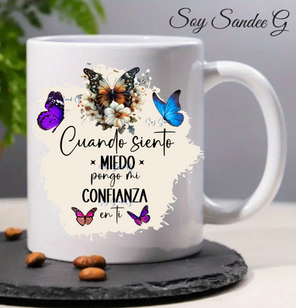 Cuando siento miedo...(Cuando tengo miedo) Calcomanía UVDTF