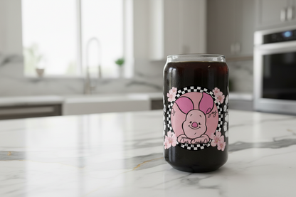 Checkered Piglet - UVDTF Wrap for cups/hard surfaces sticker