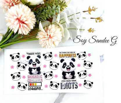 I Found the Key to Happiness Panda - UVDTF Wrap for cups/hard surfaces sticker