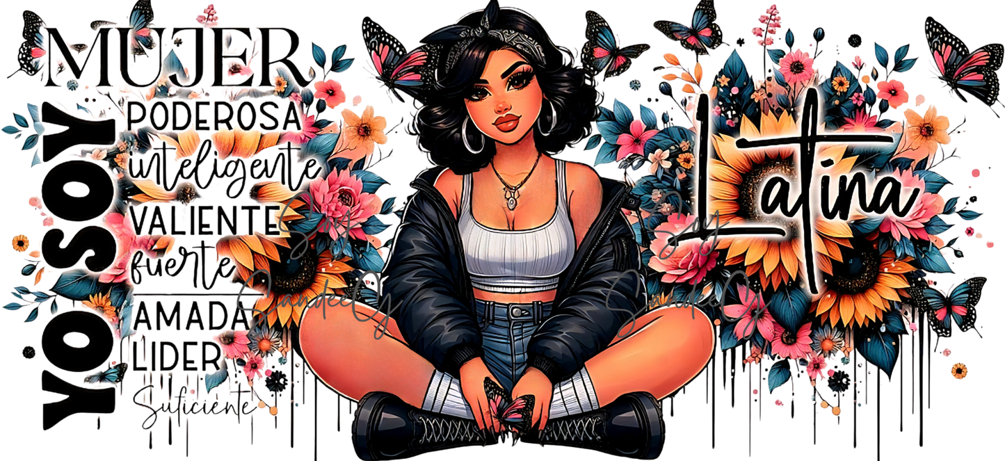 Yo Soy Mujer Latina (I'm a Latin Woman) - UVDTF Wrap for cups/hard surfaces sticker