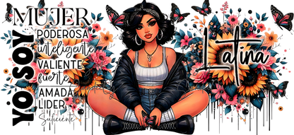 Yo Soy Mujer Latina (I'm a Latin Woman) - UVDTF Wrap for cups/hard surfaces sticker