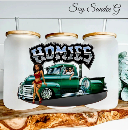 Mini Homies Green Lowrider - UVDTF Decal for cups/hard surfaces sticker