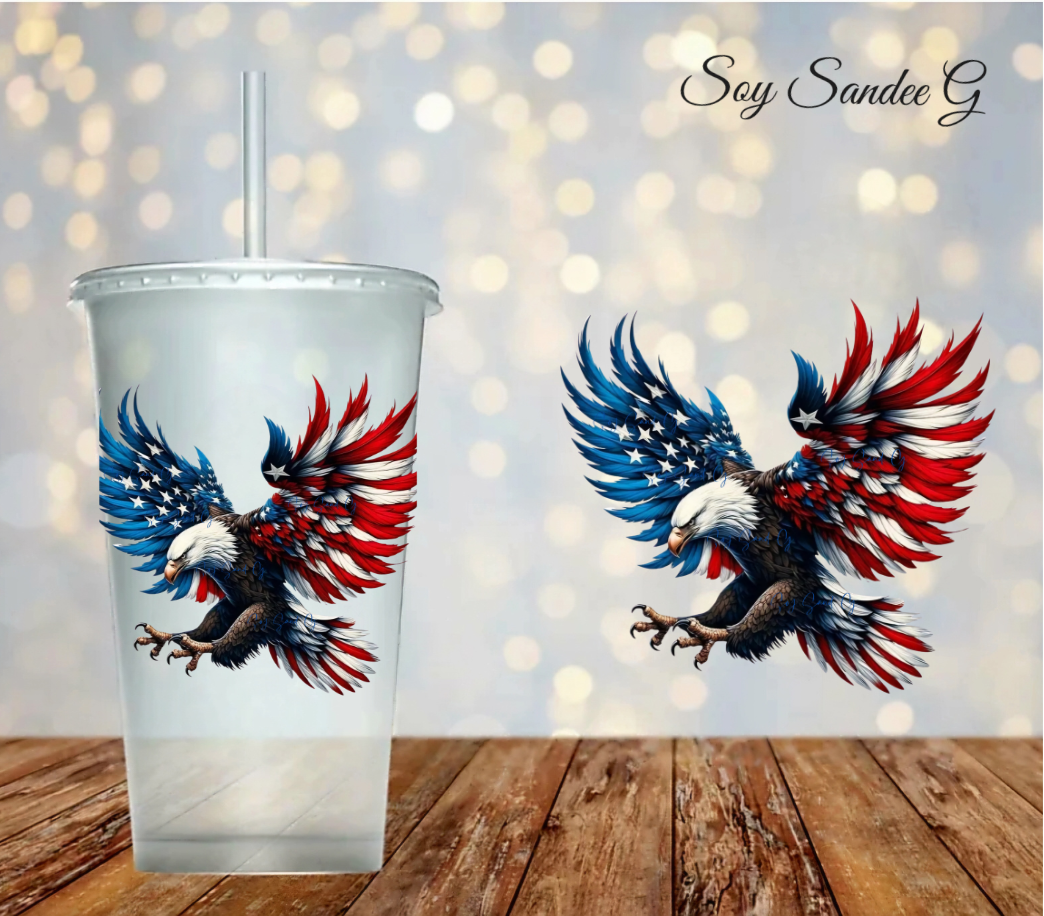 Patriotic Eagle #2 - UVDTF Decal for cups/hard surfaces sticker