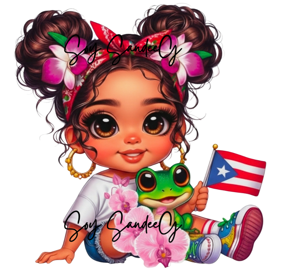 Puerto Rican Cutie #3 -  UVDTF Decal for cups/hard surfaces sticker
