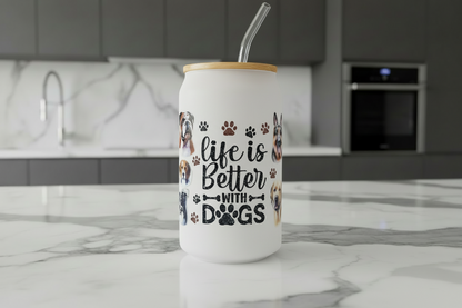 Life is Better with Dogs #5 - UVDTF Wrap for cups/hard surfaces sticker