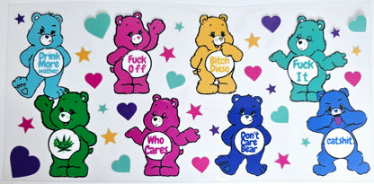 8 Naughty Bears - UVDTF Wrap for cups/hard surfaces sticker