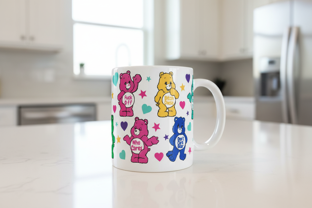 8 Naughty Bears - UVDTF Wrap for cups/hard surfaces sticker