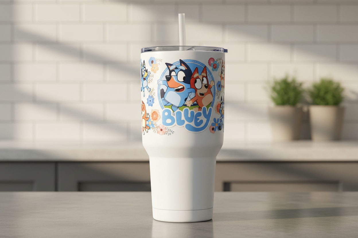 Bluey Starbucks - UVDTF Wrap for cups/hard surfaces sticker