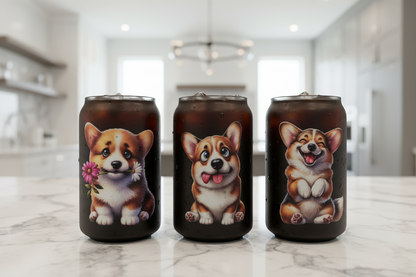 Manta UVDTF con estampado de Corgi Love