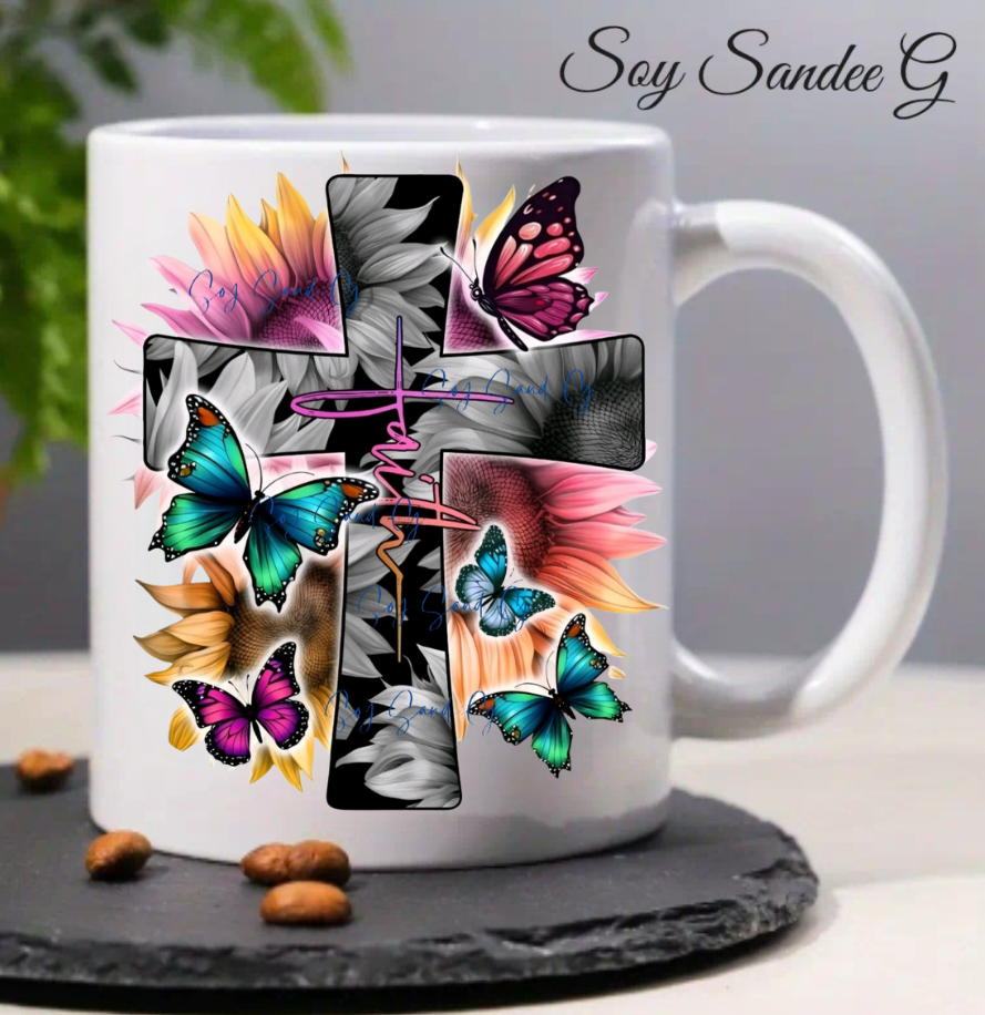 Vibrant Faith Cross - UVDTF Decal for cups/hard surfaces sticker