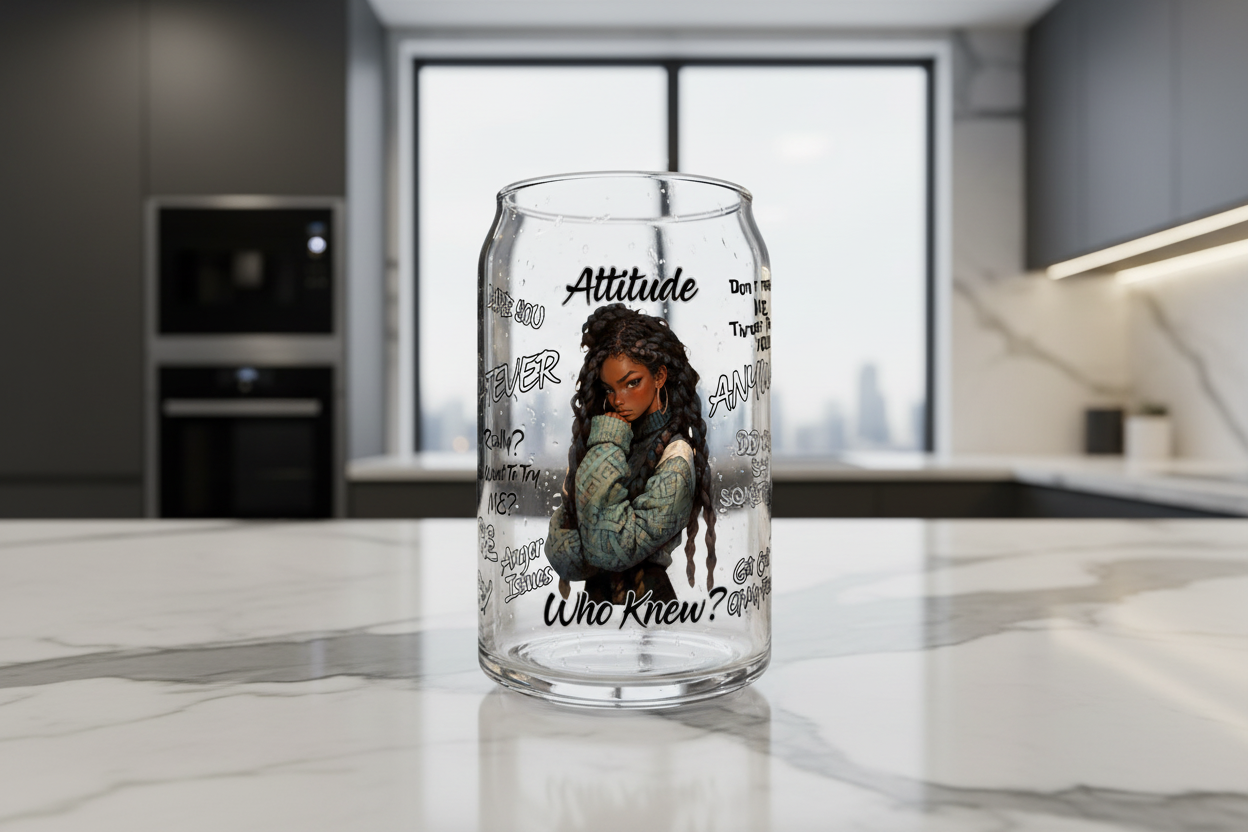 Attitude? - UVDTF Wrap for cups/hard surfaces sticker