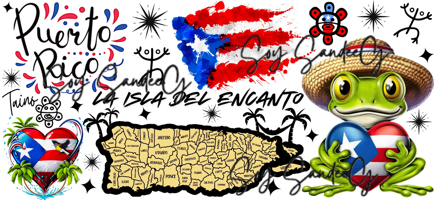 La Isla del Encanto - UVDTF Wrap for cups/hard surfaces sticker