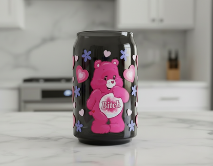 Envoltura UVDTF de oso travieso de perra