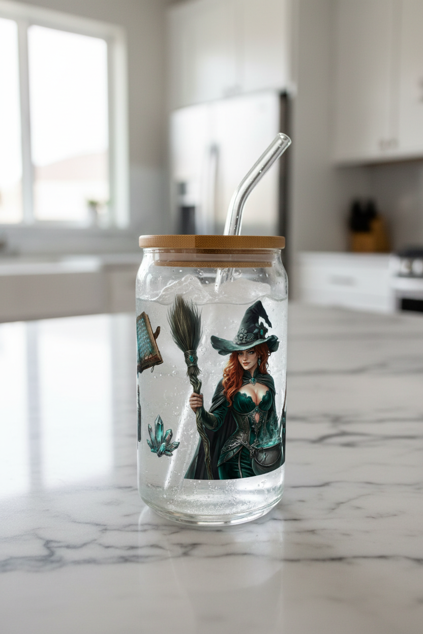 Green Witch - UVDTF Wrap for cups/hard surfaces sticker