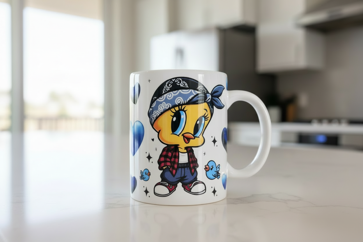 Chicano Tweety - UVDTF wrap for cups/hard surfaces sticker