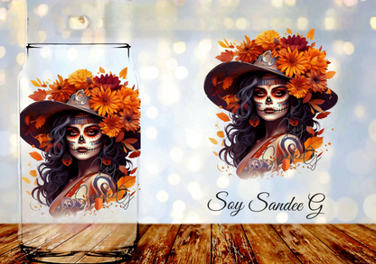 Orange Hat Skully - UVDTF Decal for cups/hard surfaces sticker