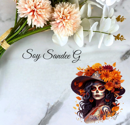 Orange Hat Skully - UVDTF Decal for cups/hard surfaces sticker