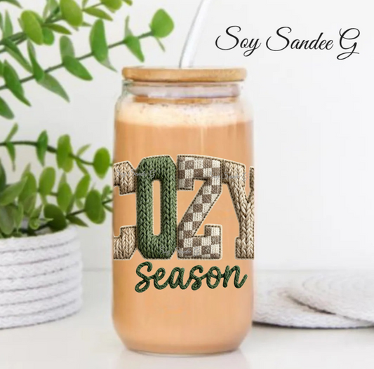 Embroidered Cozy Season - UVDTF Decal for cups/hard surfaces sticker