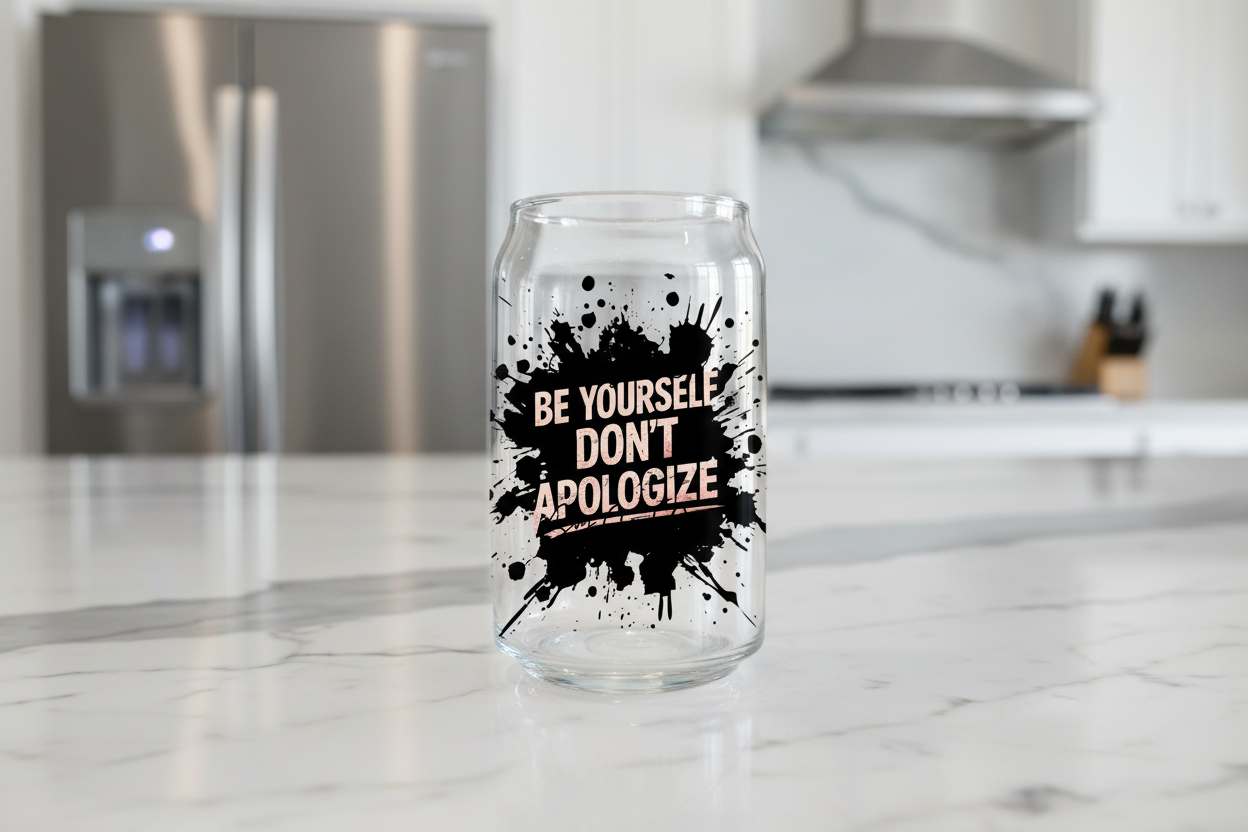 Be Yourself Don't Apologize - UVDTF Decal for cups/hard surfaces sticker