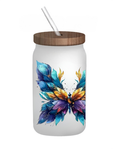 Blue Leaves Butterfly - UVDTF Decal