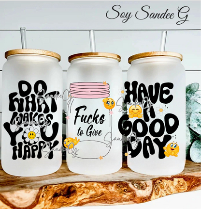 Do What Makes You Happy - UVDTF Wrap for cups/hard surfaces sticker