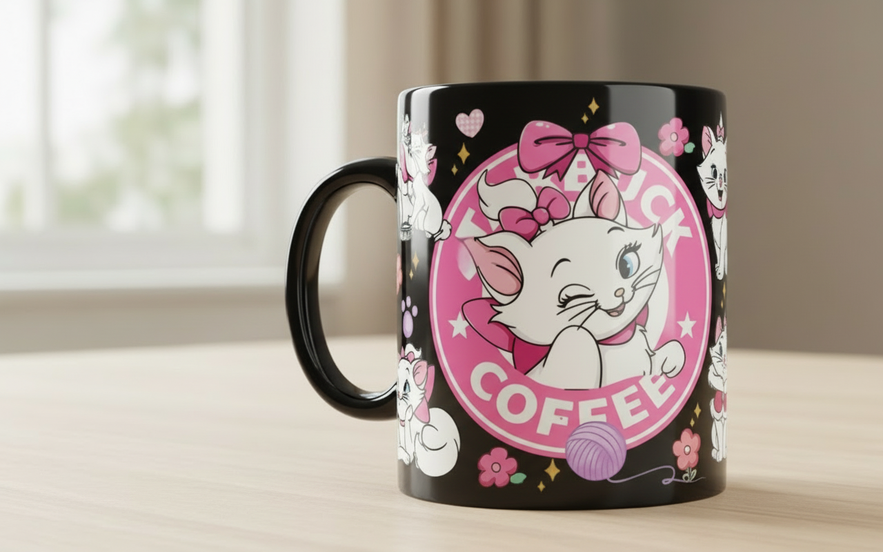 Winking Cat  - UVDTF Wrap for cups/hard surfaces sticker