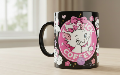 Winking Cat  - UVDTF Wrap for cups/hard surfaces sticker