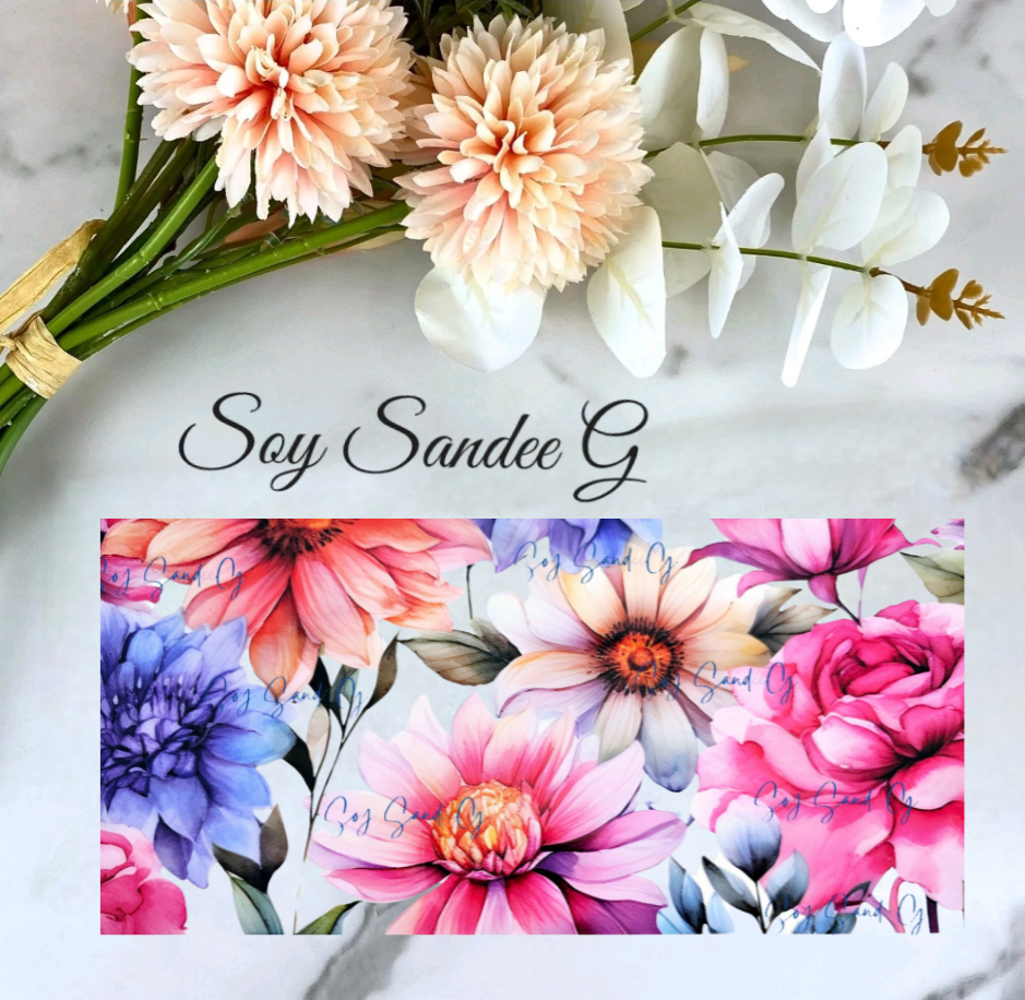 Big Bright Flowers - UVDTF wrap for cups/hard surfaces sticker