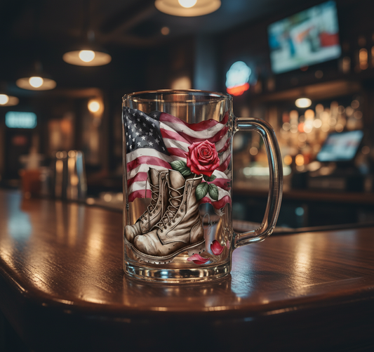 Military Boots & Flag - UVDTF Decal for cups/hard surfaces sticker