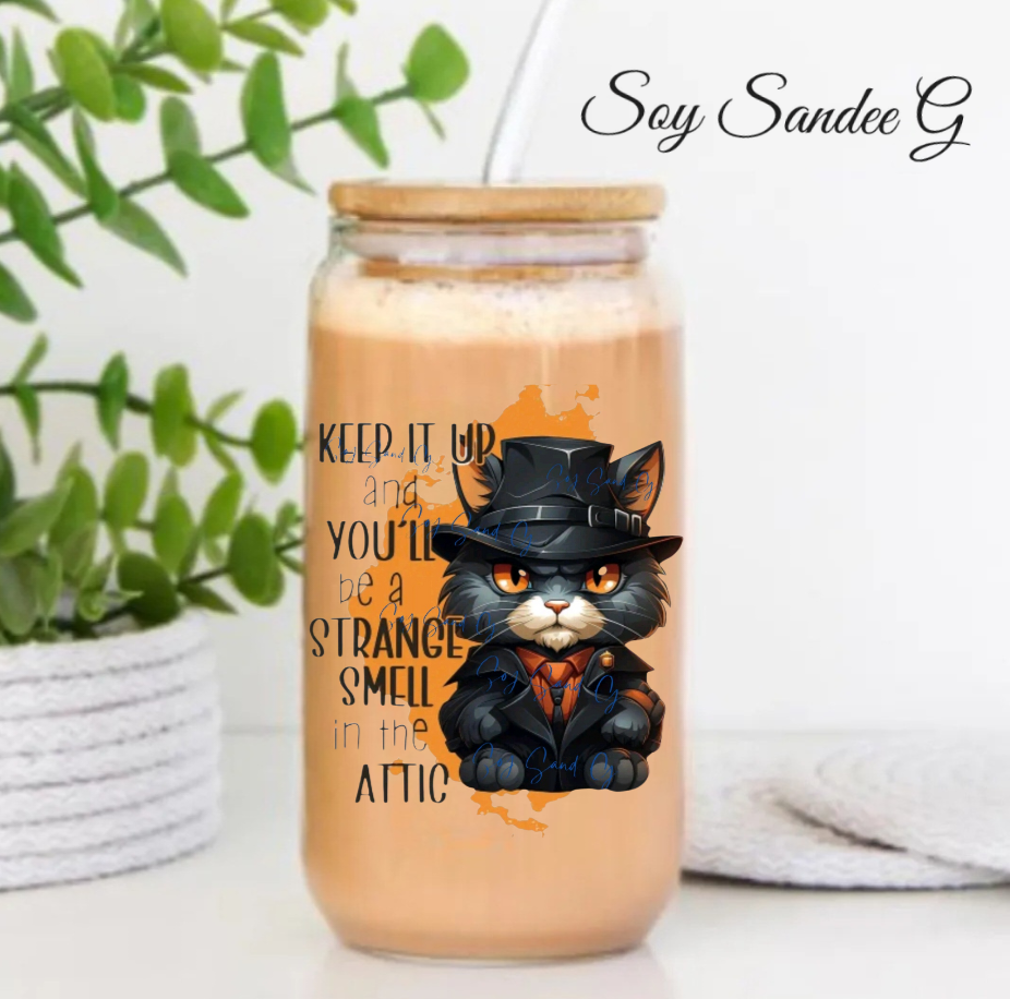 Calcomanía UVDTF Keep It Up Kitty