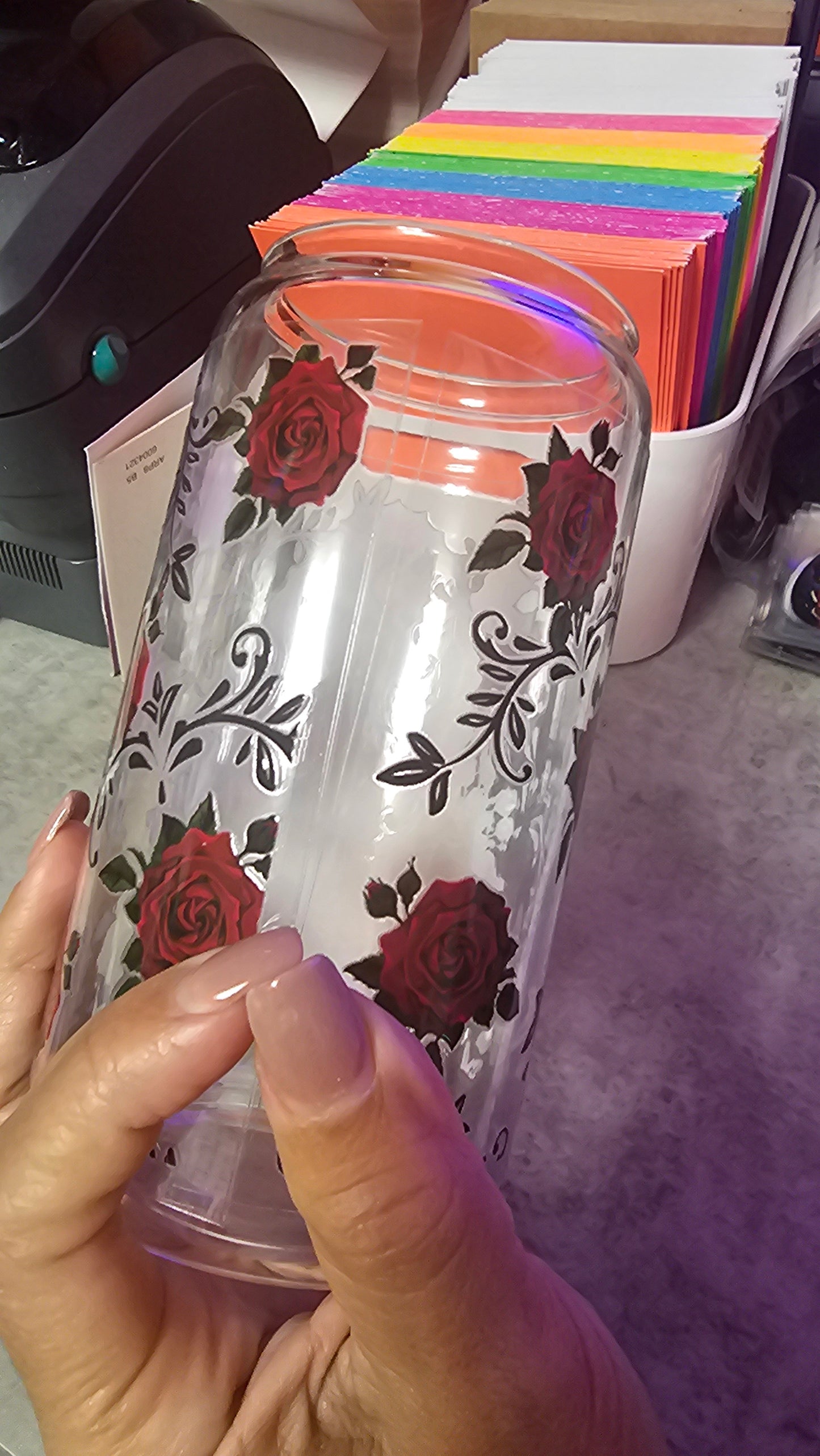 Virgen de Guadalupe & Roses - UVDTF Wrap for cups/hard surfaces