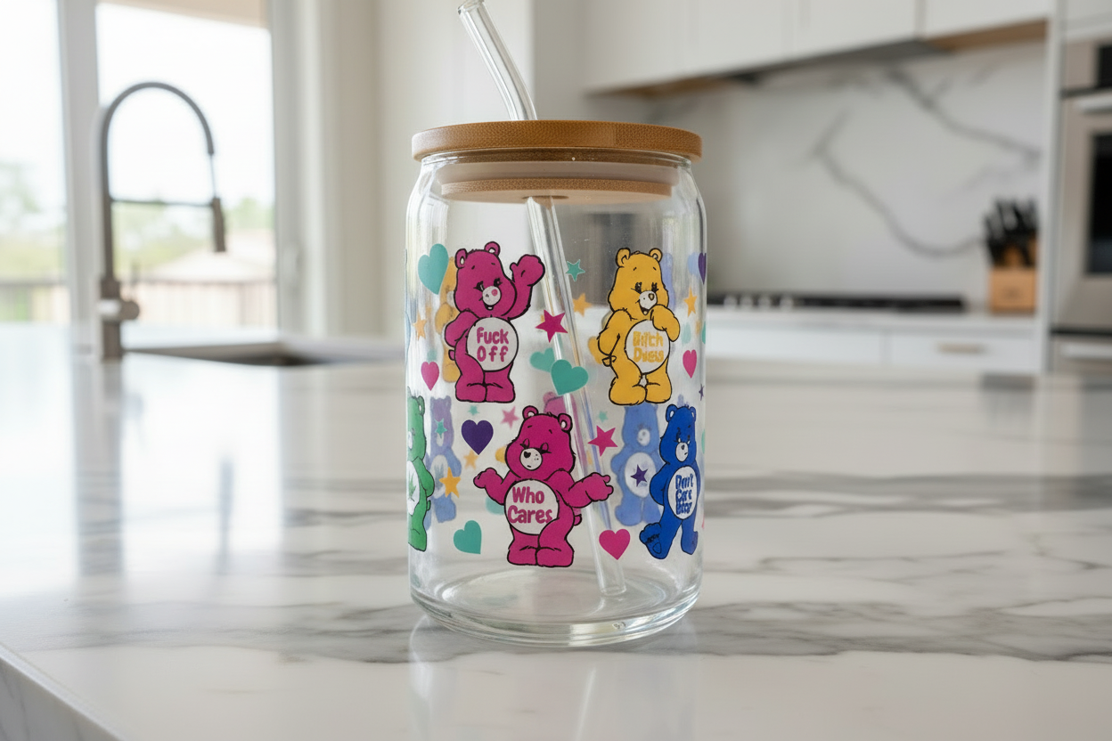 8 Naughty Bears - UVDTF Wrap for cups/hard surfaces sticker