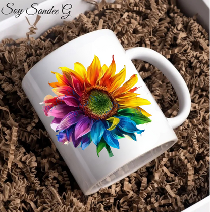 Colorful Sunflower - UVDTF Decal for cups/hard surfaces sticker