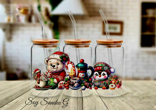 Polar Bear &  Penguin - UVDTF Wrap for cups/hard surfaces sticker