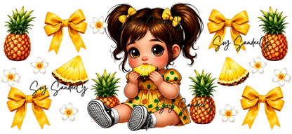Pineapple Cutie - UVDTF Wrap for cups/hard surfaces sticker