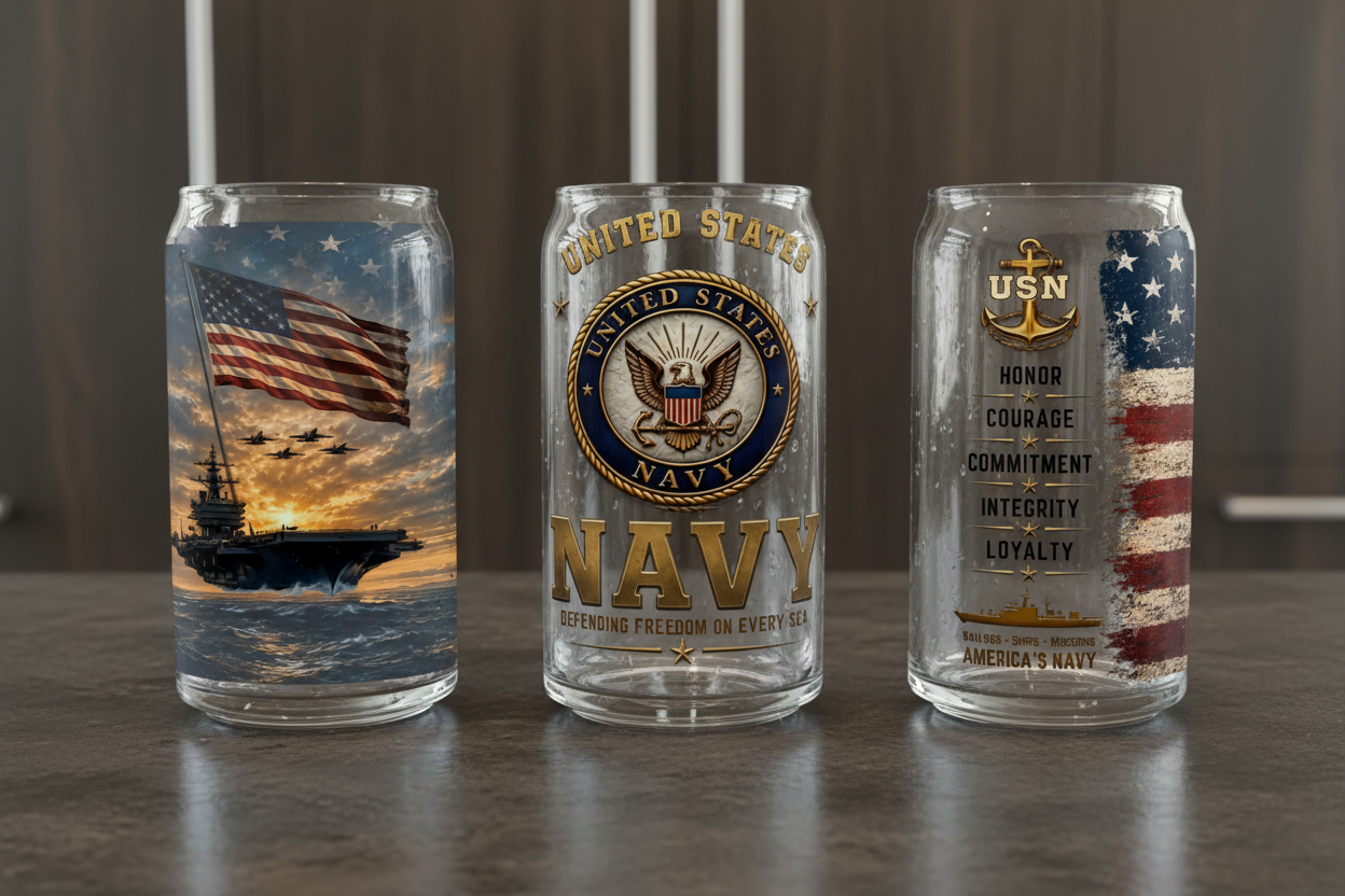 Navy - UVDTF Wrap for cups/hard surfaces sticker