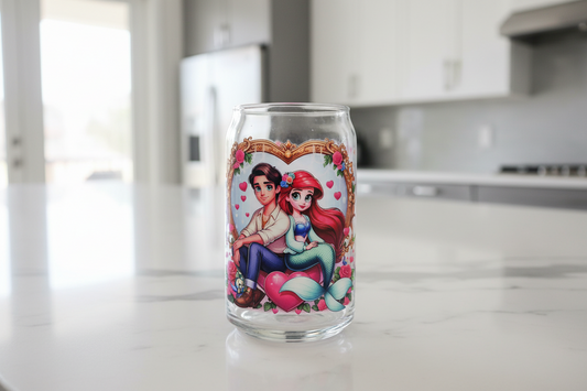 Ariel & her Prince Heart - UVDTF wrap for cups/hard surfaces sticker
