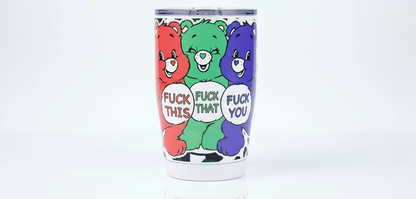 3 F'd Naughty Bear - UVDTF wrap for cups/hard surfaces sticker