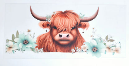 Highland Cow #7 - UVDTF Wrap for cups/hard surfaces sticker