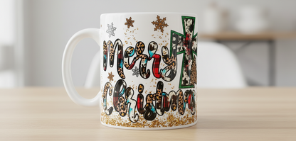 Merry Christmas Cross - UVDTF Wrap for cups/hard surfaces sticker