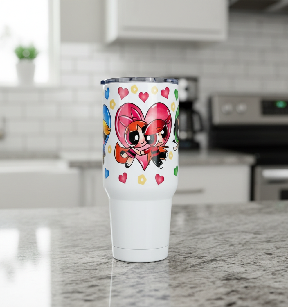 Envoltura UVDTF de Power Puff Couples