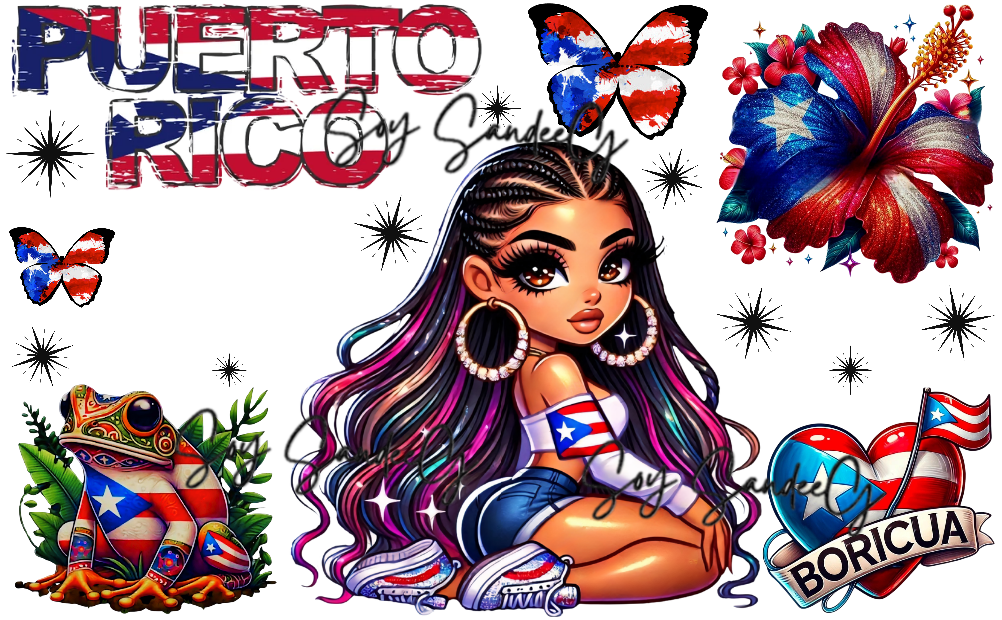 Puerto Rico Credit Card Sticker (Clear Background) - UVDTF Decal for credit card sticker
