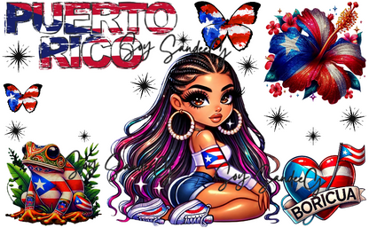 Puerto Rico Credit Card Sticker (Clear Background) - UVDTF Decal for credit card sticker