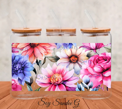 Big Bright Flowers - UVDTF wrap for cups/hard surfaces sticker