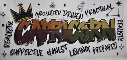 Graffiti Capricorn - UVDTF Wrap for cups/hard surfaces sticker