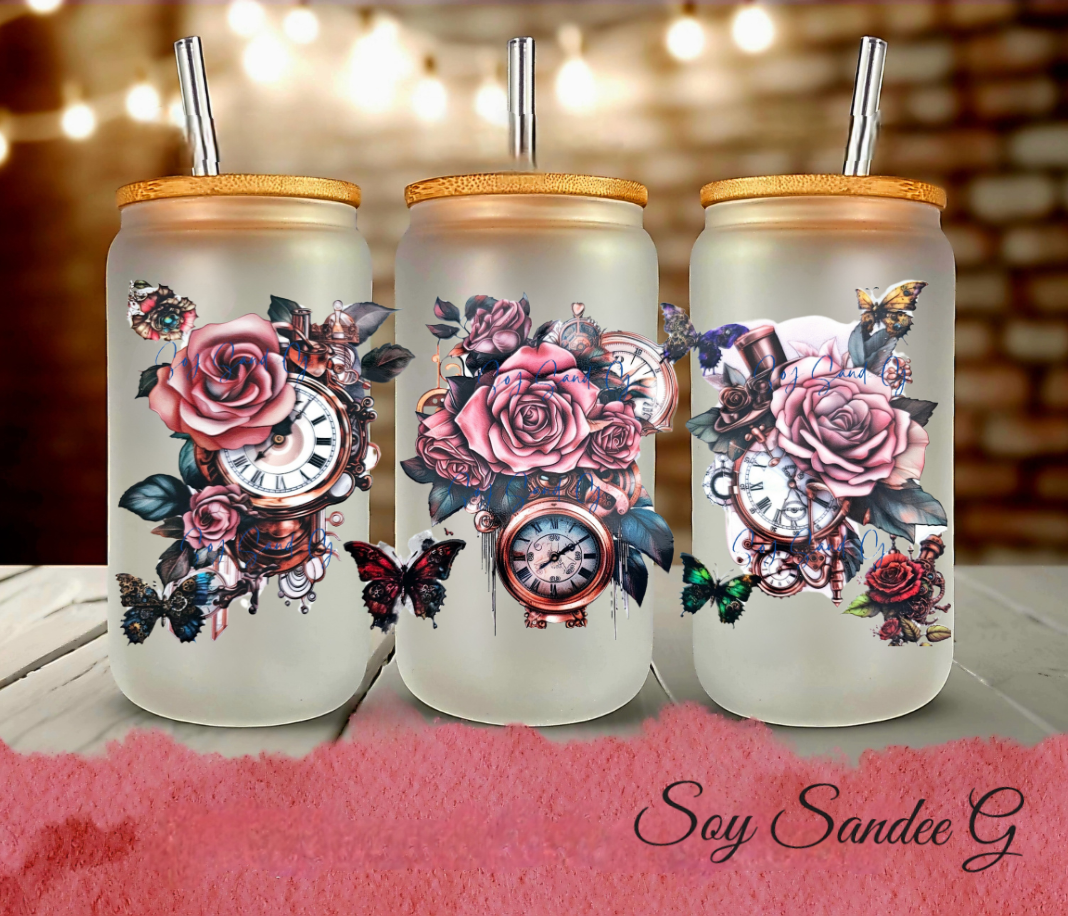 Envoltura UVDTF de rosas en el tiempo