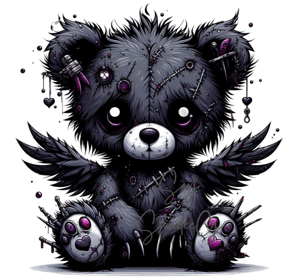 Gothic Bear - UVDTF Decal for cups/hard surfaces sticker