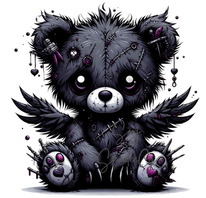 Gothic Bear - UVDTF Decal for cups/hard surfaces sticker