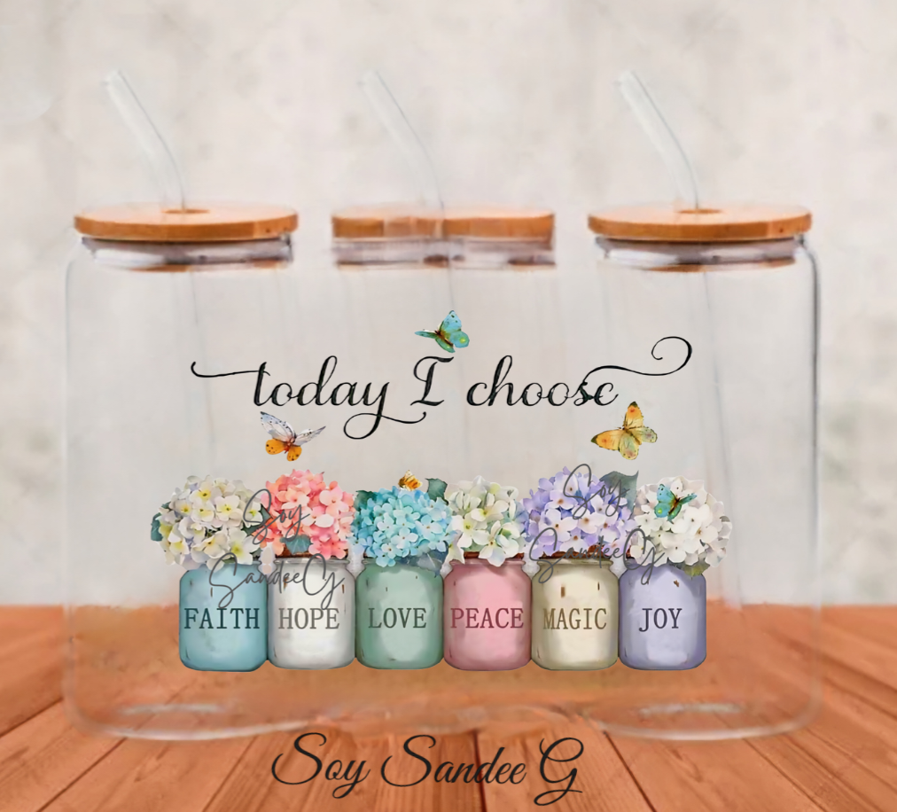 Today I Choose (6 Jars) - UVDTF Decal for cups/hard surfaces sticker